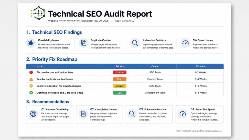 Audit report- Technical seo
