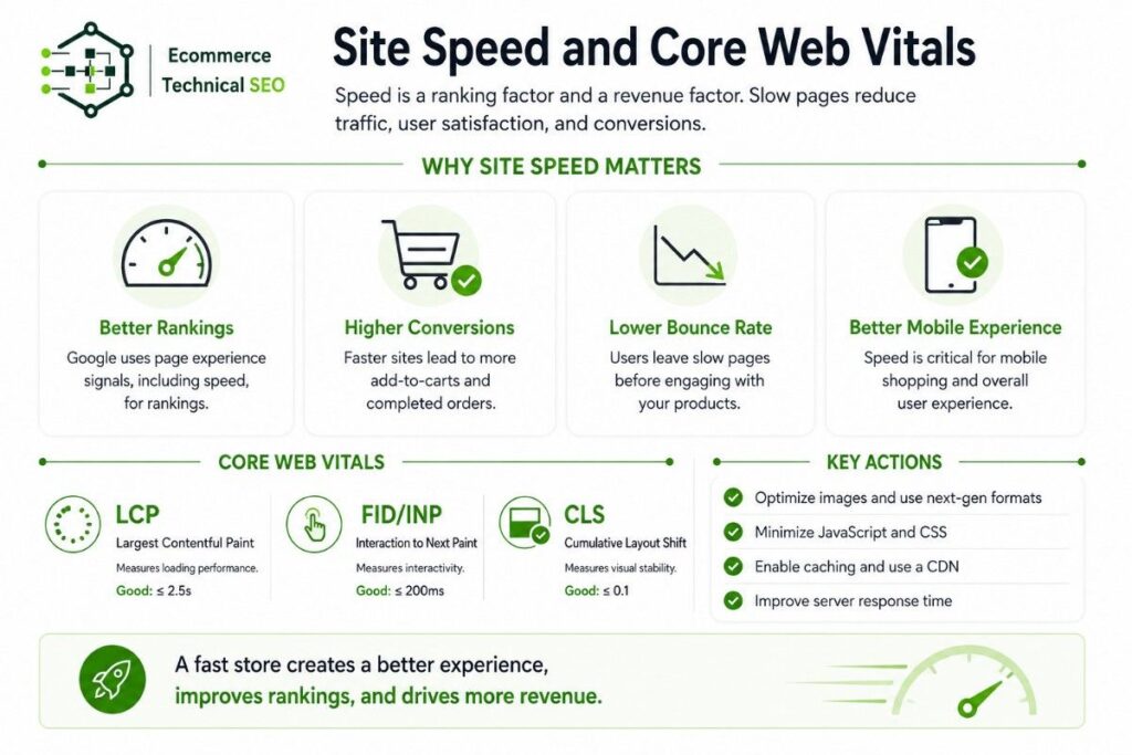 An infographic detailing "Crawlability and Indexation" with flowcharts explaining why it matters and listing common search engine indexing issues.