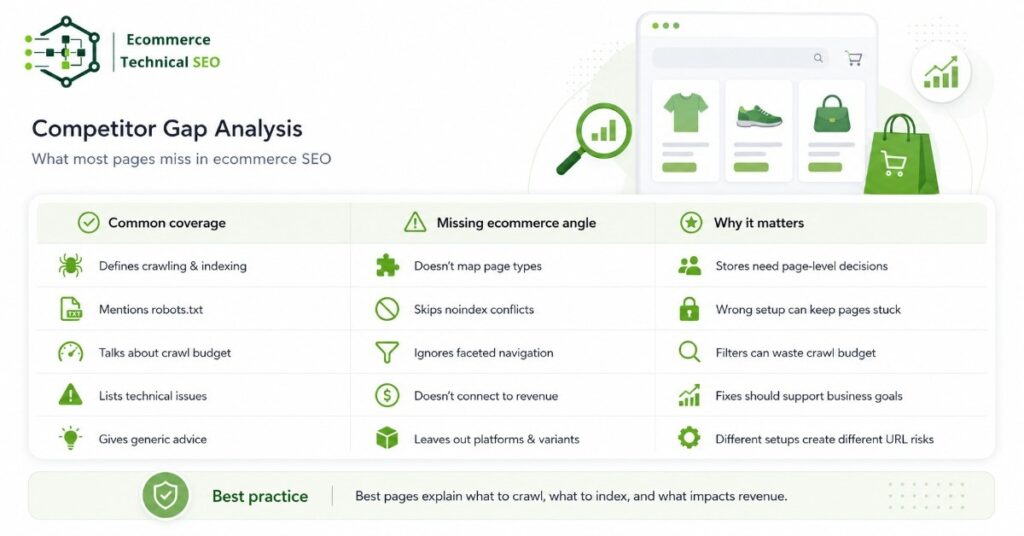 Competitor gap analysis in ecommerce SEO