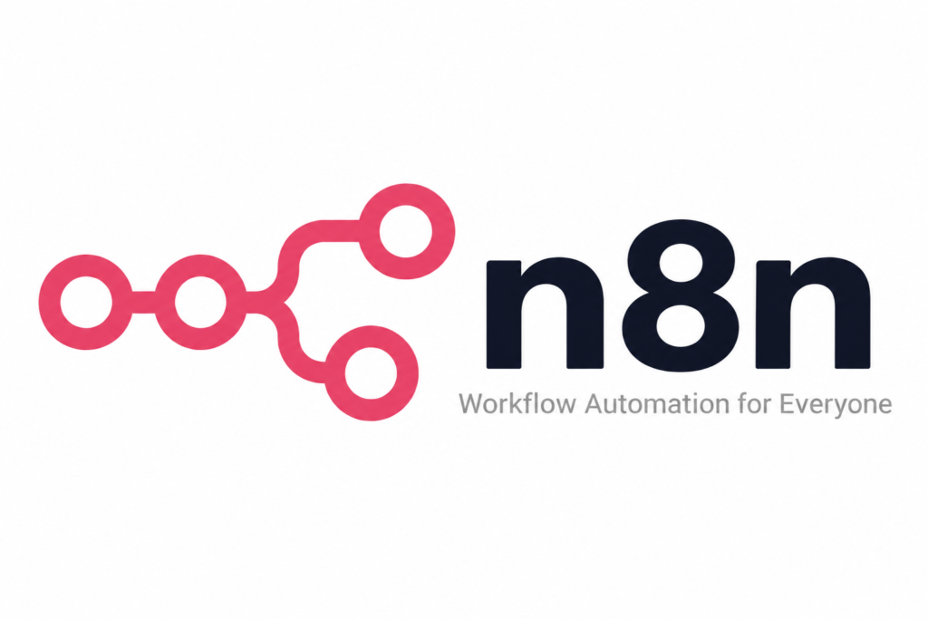 n8n workflow automation logo with connected node icon and the tagline “Workflow Automation for Everyone.”